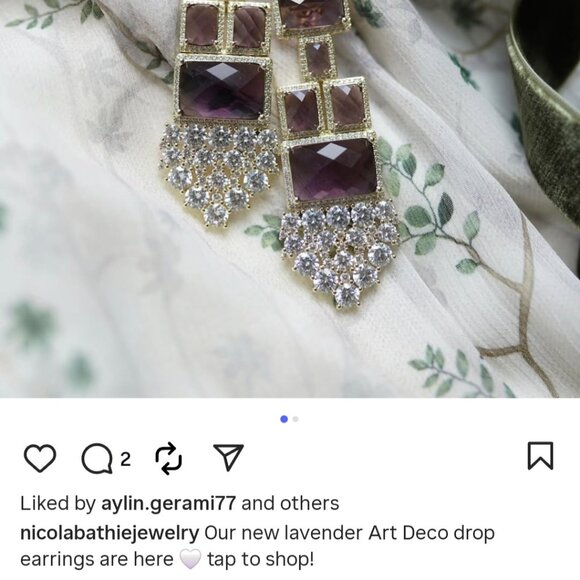 Stunning Nicola BathieArt Deco Earrings - Picture 10 of 10